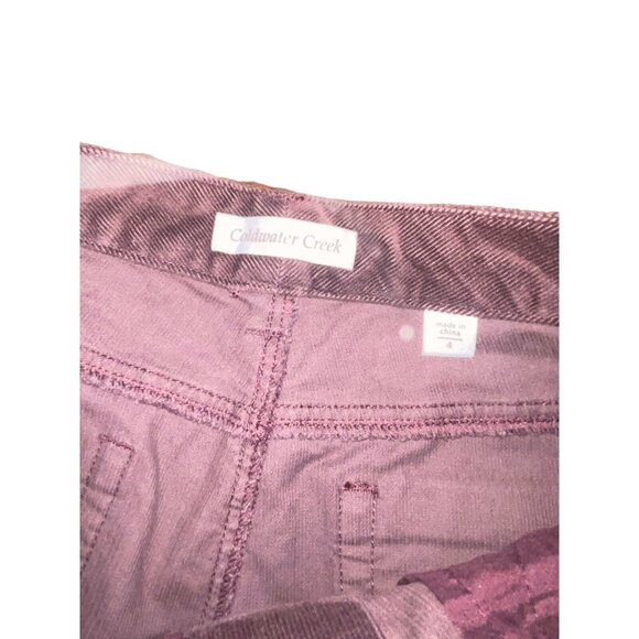 COLDWATER CREEK Women's Size 4 Burgundy Corduroy Bootcut Jeans Retail $69.95 - Picture 9 of 12